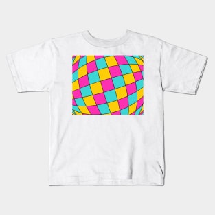 Round CMYK Grid Kids T-Shirt